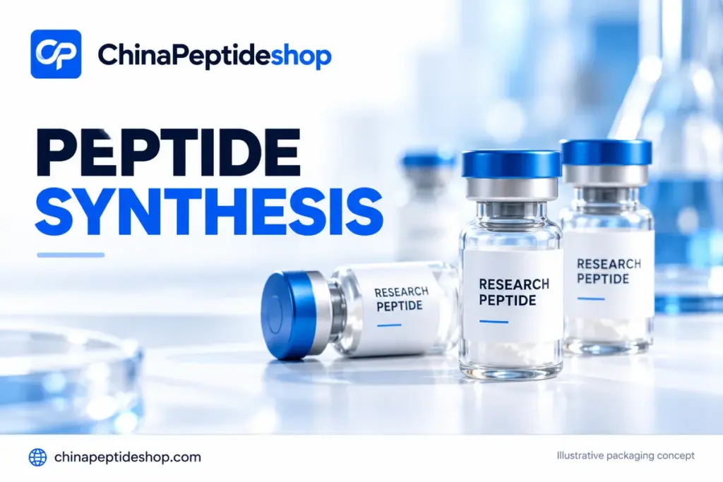Synthetic Peptide Production: What Synthesis Can and Cannot Tell You — ChinaPeptideshop illustrative research-vial cover