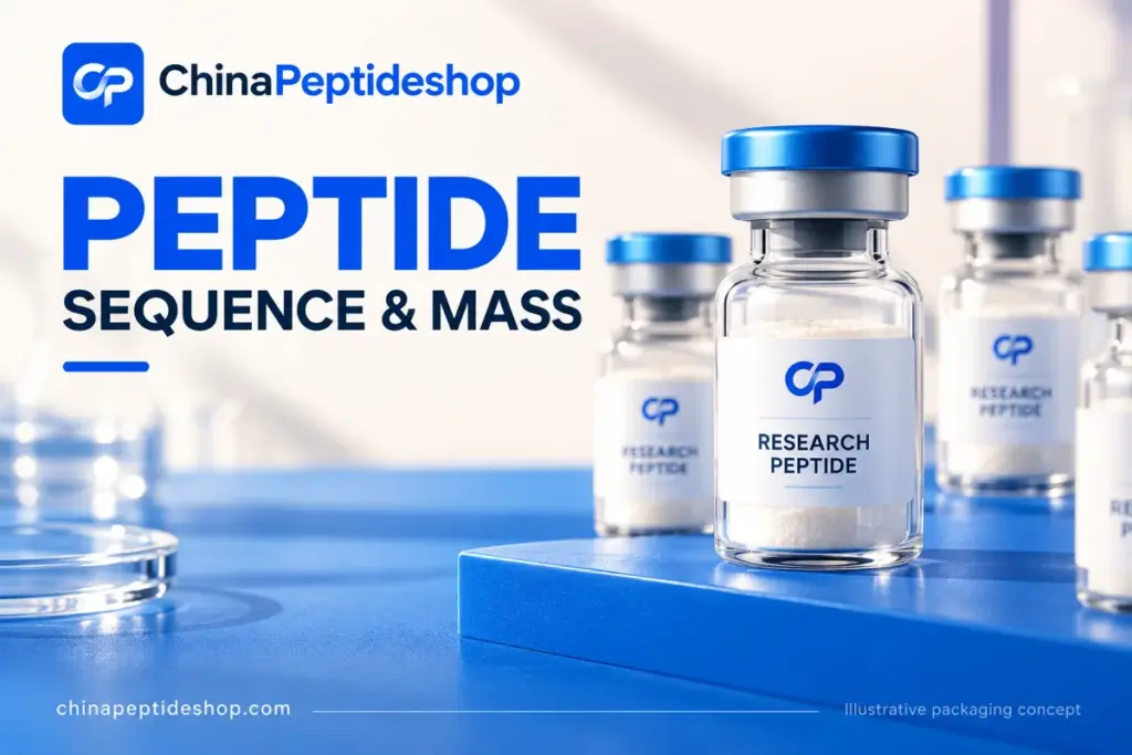 Peptide Sequence and Molecular Mass: Two Different Identity Questions — ChinaPeptideshop illustrative research-vial cover