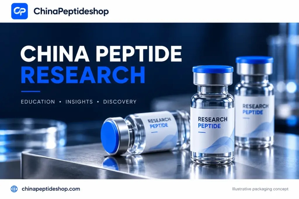 China Peptide Searches: Finding the Right Brand and Product Page — ChinaPeptideshop illustrative research-vial cover