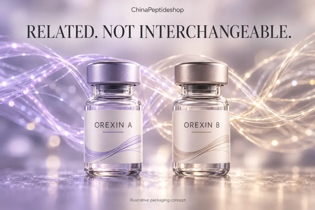 Conceptual Orexin A and Orexin B research vials